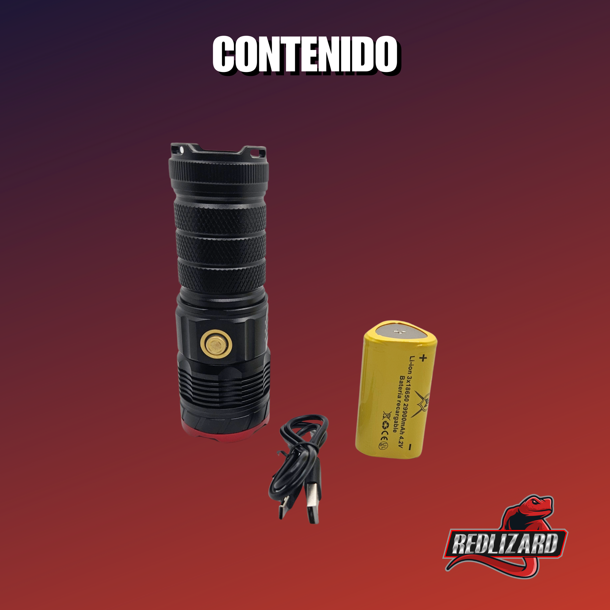 Lampara Ultra Potente De Largo Alcance Zoom De Enfoque