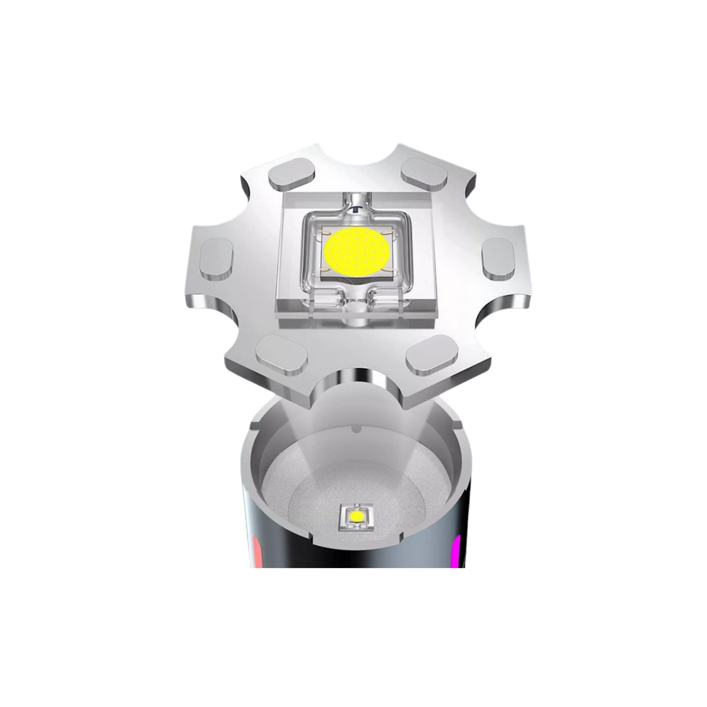 Linterna Recargable Laser Led Ultra Potente Zoom Power Bank