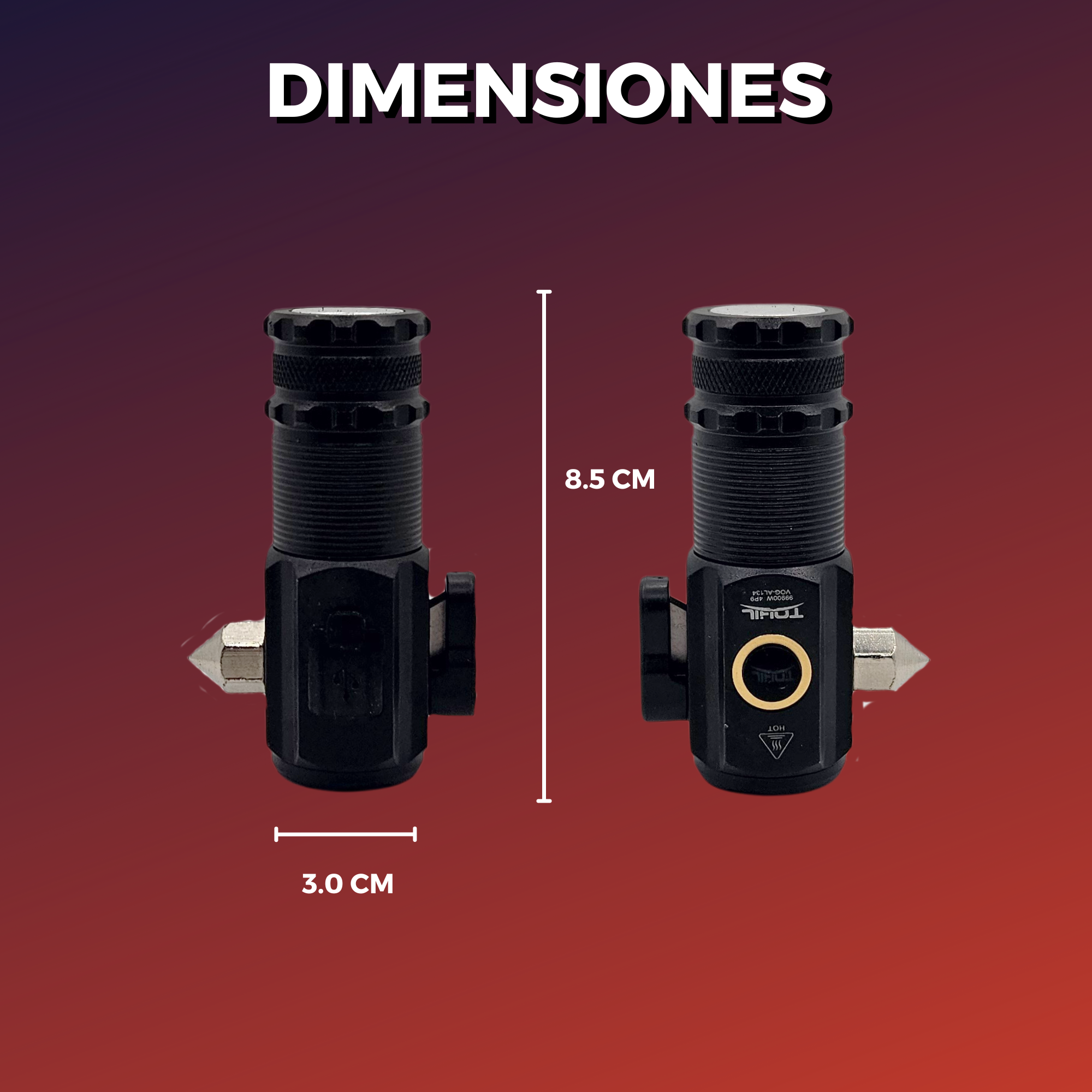 Lampara Ultrapotente Recargable Para Emergencias Con Rompevidrios