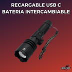 Linterna Tactica Recargable Lampara Led Potente Rompe Vidrio