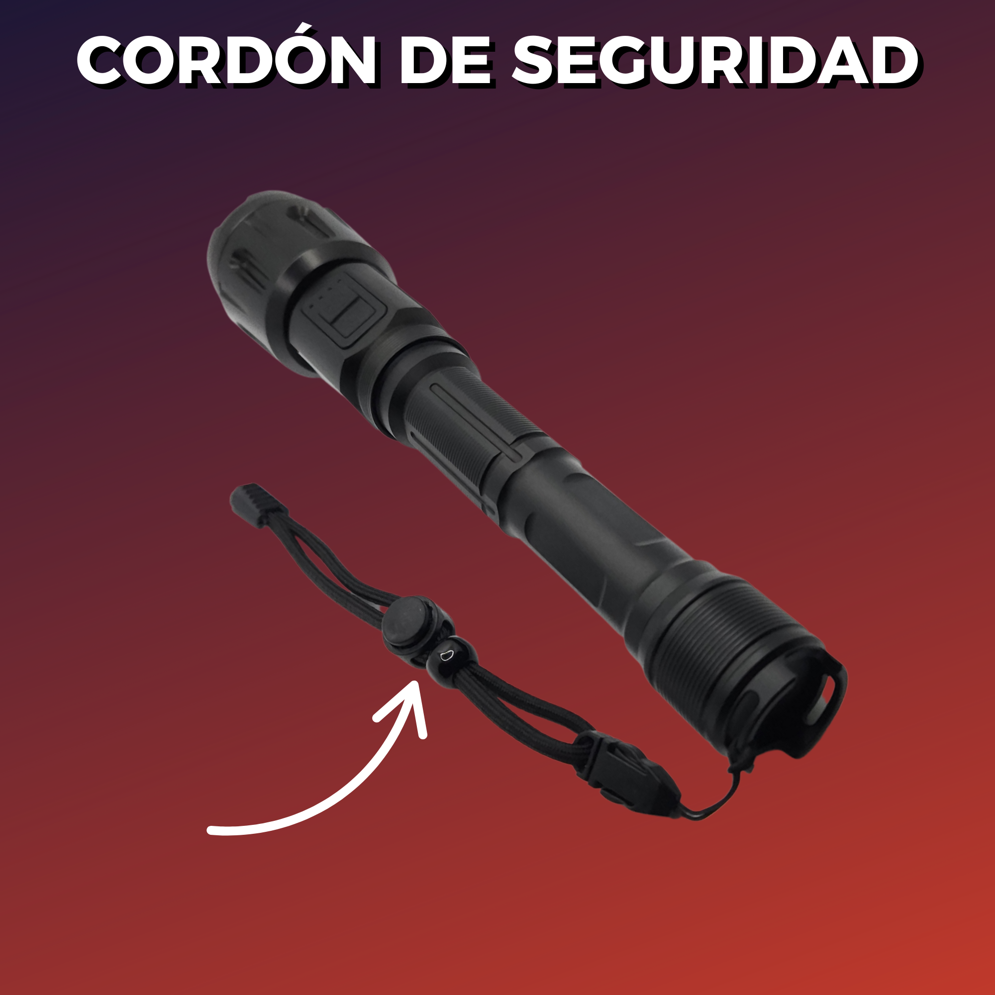 Lampara Táctica Ultra Potente T9-100 20000 Lúmenes Con Zoom