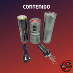 Lampara Tactica Recargable Led Mano Camping Con Zoom Y Power Bank